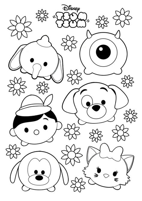 Coloriage Tsum Tsum Dessin Dessin Gratuit à Imprimer