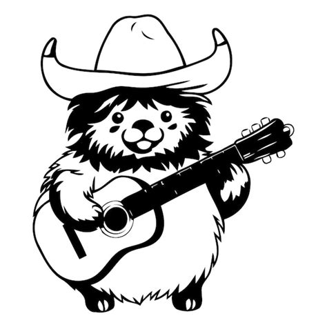 Premium Vector Cute Pomeranian Dog In Sombrero With Guitar Vector