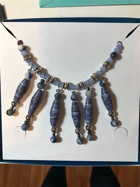 Handmade Paper Bead Necklace Paper Beads Necklace Paper Beads