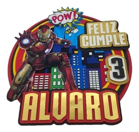 Cake Topper De Ironman Para Pastel Fiesta De Ironman