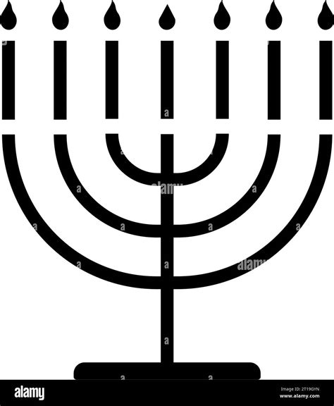 Menorah Icon Symbol Vector Illustration Stock Vector Image Art Alamy