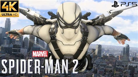 Marvels Spider Man 2 Ps5 Secret Wars Civil War Suit Free Roam Gameplay 4k 60fps Youtube