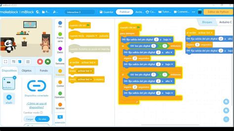 Interacci N Con Pulsadores Led Y Objetos Sprite En Mblock Youtube