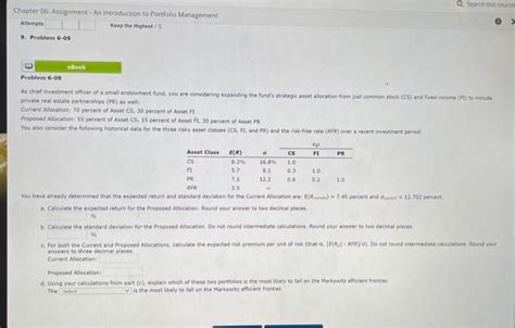 Solved Chapter Assignment An Introduction To Portfollo Chegg