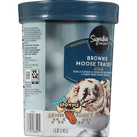 Signature Select Denali Moose Tracks Brownie Ice Cream 1 50 Quart