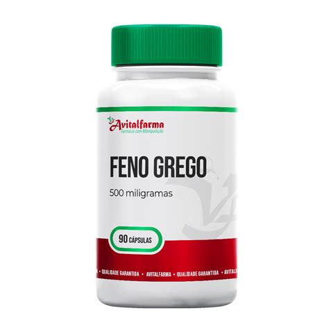 Feno Grego 500mg 90 Cápsulas Avitalfarma Farmácia de manipulação