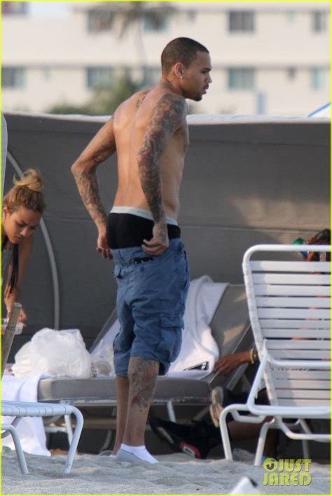 Photo Chris Brown Shirtless In Miami Beach Photo Just