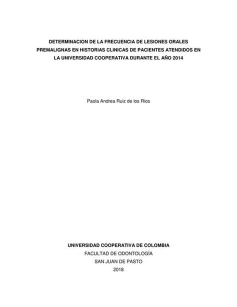 Determinaci N De La Frecuencia De Lesiones Orales Apuntes Salud