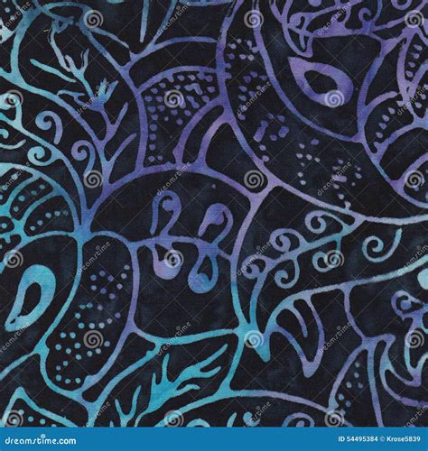 Blue Batik Pattern Stock Image 54495397