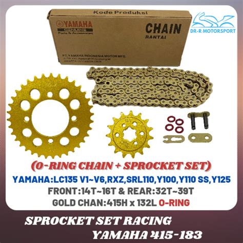 YAMAHA SPROCKET SET RACING 415 O RING CHAIN LC135 Y125 RXZ Y100 Y110