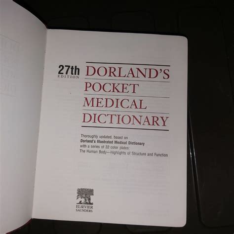 Dorland S Pocket Medical Dictionary Th Ed Hobbies Toys Books