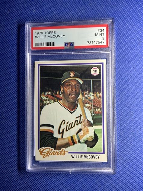 Topps Willie Mccovey Psa Mint Hof San Fransisco Giants Ebay