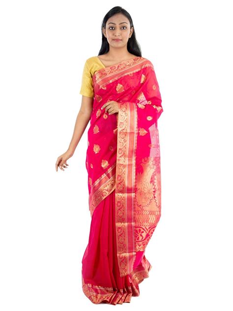 The Chennai Silks Silk Cotton Saree Pink Ccm 119