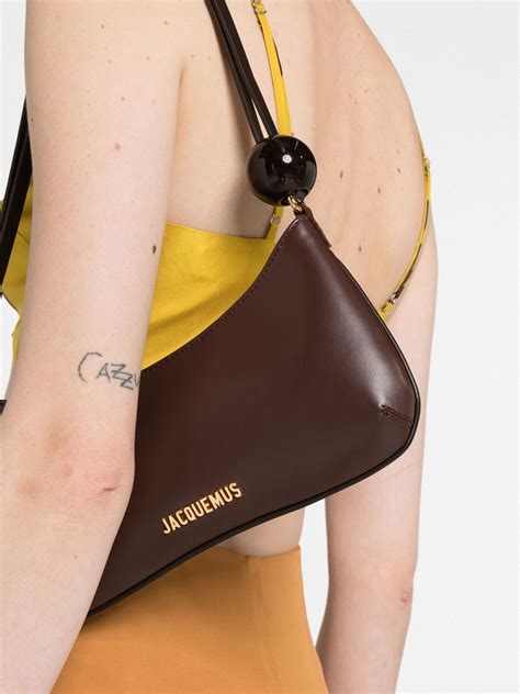 Jacquemus Le Bisou Perle Shoulder Bag In Brown ModeSens