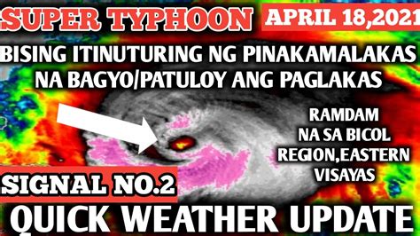 Weather Update Todayapril 182021pag Asa Weather Forecastpublic