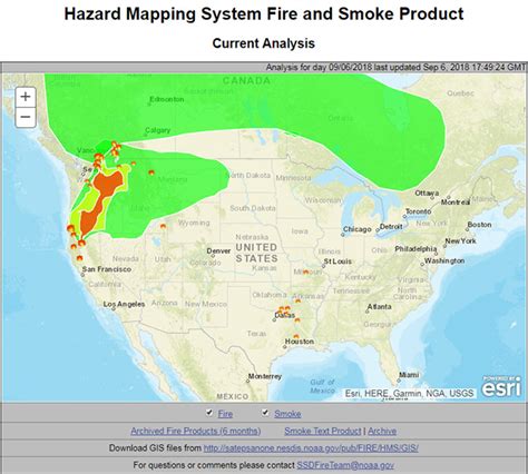 Noaa Wildfire Smoke Map 2018