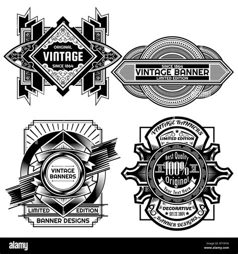 Vintage Background Label Design Templatevector Illustration Stock