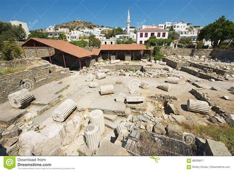 Vista Alle Rovine Del Mausoleo Di Mausolus Una Delle Sette Meraviglie