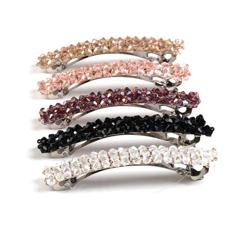 6PCS Women Hair Barrette Rhinestone Hair Clip Decorative Hair Side Clip