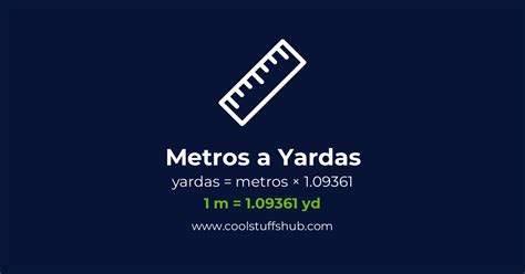 Conversión de metros a yardas m a yd