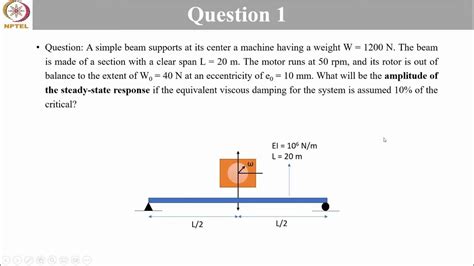 Structural Dynamics Week 3 Undamped And Damped Forced Vibration In Sdof System With Matlab Youtube