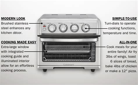 Cuisinart Freidora De Aire Horno Tostador De Convecci N Horno