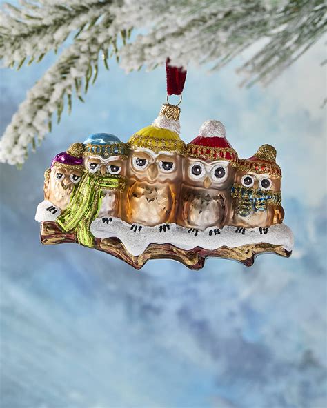 Neiman Marcus Owl Family Christmas Ornament | Horchow