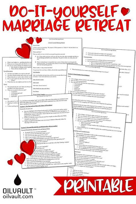 Marriage Worksheets