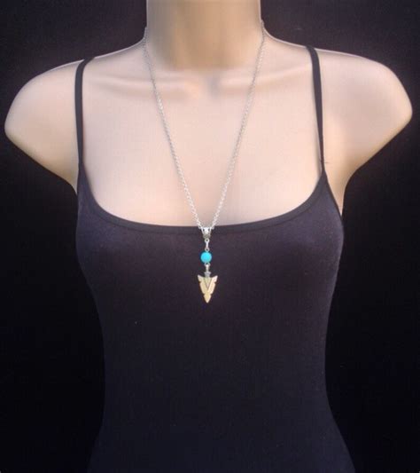 Handmade Spear Arrow Head Necklace Pendant Indian Native Etsy