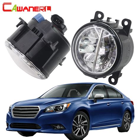 Cawanerl 2 Pieces Car Styling LED Fog Light 4000LM White 6000K DRL