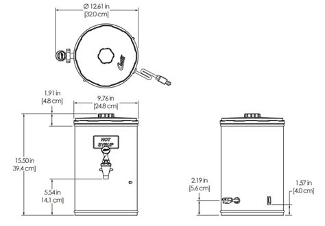 Curtis SW 1 Stainless Steel 1 Gallon Syrup Warmer 120V Instructions