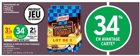 Promo Gnocchi Po Ler Extra Fromage Lustucru Chez Intermarche Contact