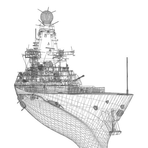 3d Type 45 Destroyer Model