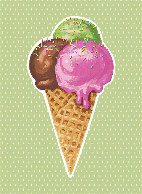 Classic Ice Cream Digital Art By Marabird