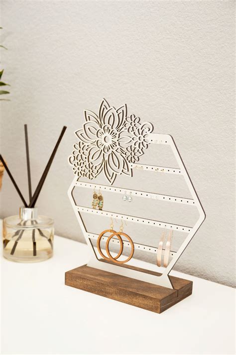 Jewellery Holder Laser Cut Files Laser Engrave Eps Honey Comb Jewlery