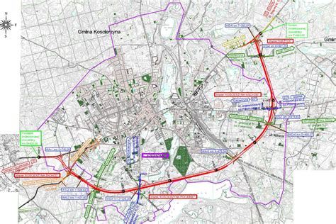 Obwodnica Kościerzyny w ciągu drogi krajowej nr 20 mapa przebiegu