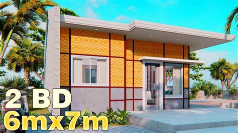 Small House Design Half Concrete Amakan X Sqm Youtube