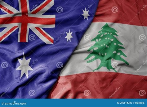 big waving realistic national colorful flag  australia  national