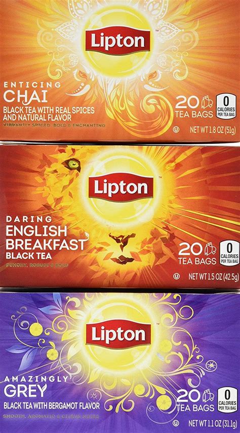 120 Tea Bags Lipton Black Tea Variety Chai Earl Grey English