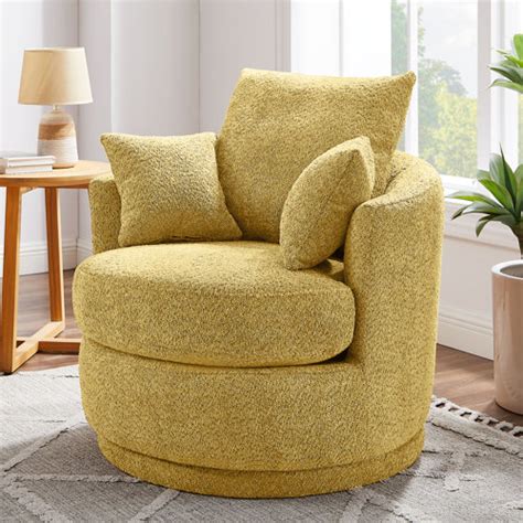 Latitude Run Kerrilee Upholstered Swivel Armchair Reviews Wayfair