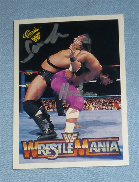 Haku Demolition Smash Signed 1990 Classic WWF History Of Wrestlemania