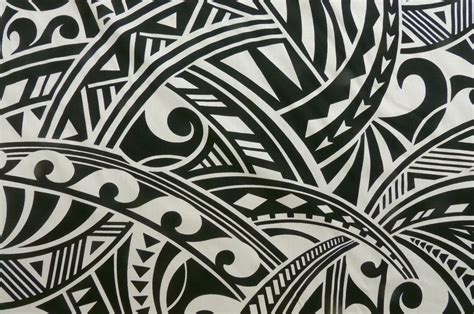 Polynesian Tapa Hawaiian Tribal Print Fabric Rayon Beige Tan Etsy