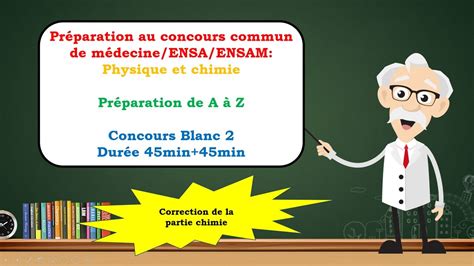 Correction Concours Blanc N Partie Chimie Youtube