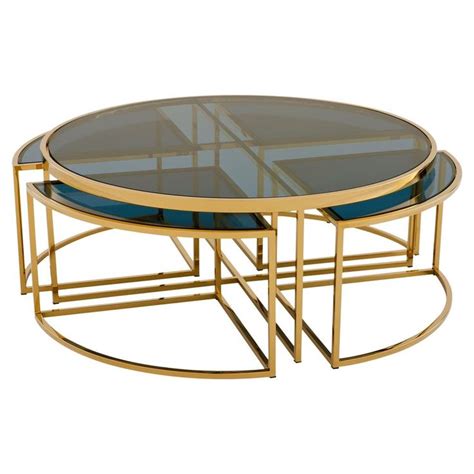 Gold Round Nesting Tables Homystyle