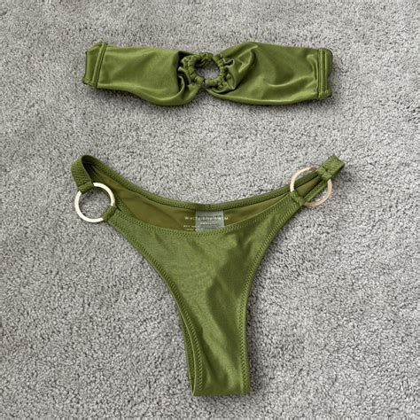 White Fox Boutique Bikini Top And Bottom Size Small Depop