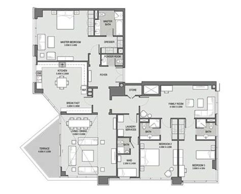 Bellevue Towers in Downtown Dubai - Floor Plans