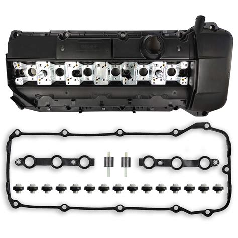 Engine Valve Cover Kit With Gasket Spark Plug Seals Bolts Mount