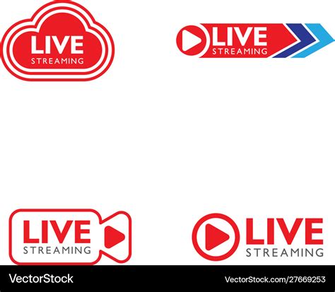 Live stream logo design Royalty Free Vector Image