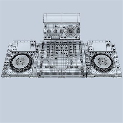 3d Pioneer Dj Setup Turntable Model