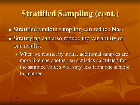 Stratified sampling